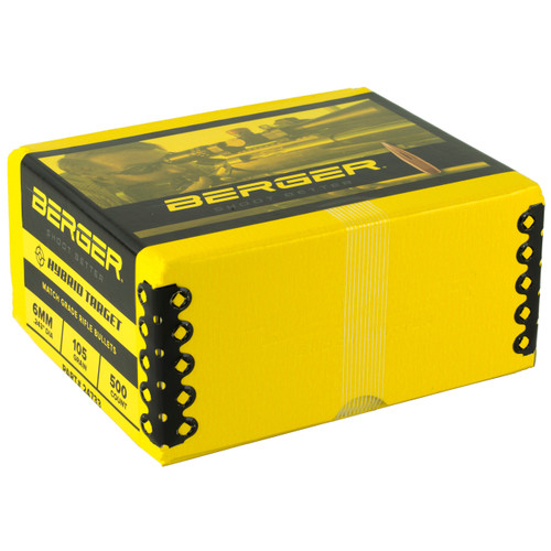 Berger Hybrid Target 6mm Bullets 105 Grain Box of 500