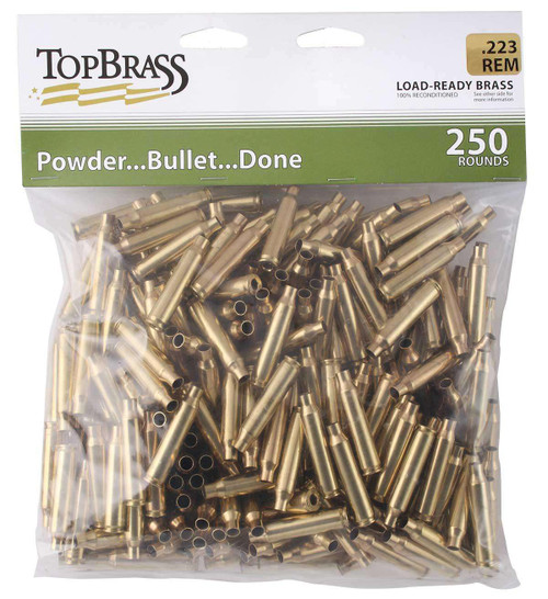 Top Brass .223 Rem Brass, 250 Count