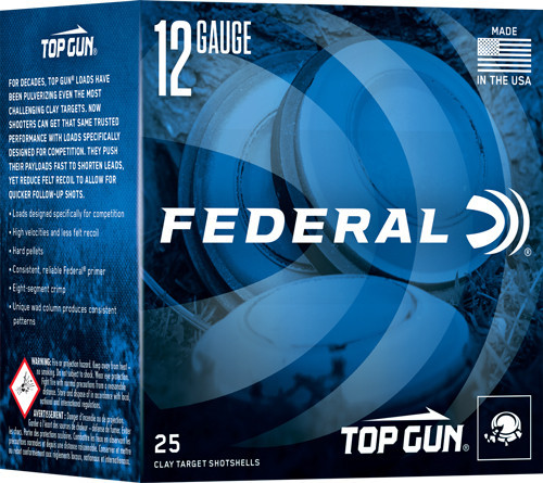 Federal Top Gun 12 Gauge Ammo 1 oz #8 Shot 250 Rounds