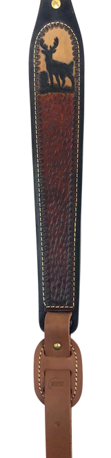 Hunter Cobra Leather Rifle Sling with Suede Lining Brown