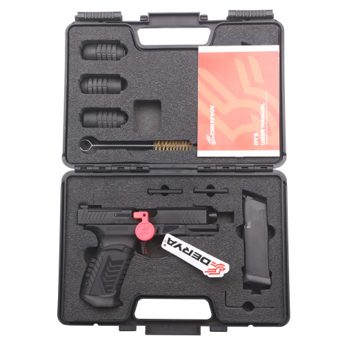 Derya DY9 9mm Luger Pistol 3.86" Barrel 15+1 Round Black (Truglo Fiber Optic Sights)
