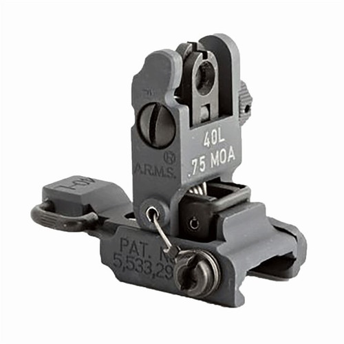 AR-15  FLIP-UP ADJUSTABLE 40L LOW PROFILE REAR SIGHT BLACK