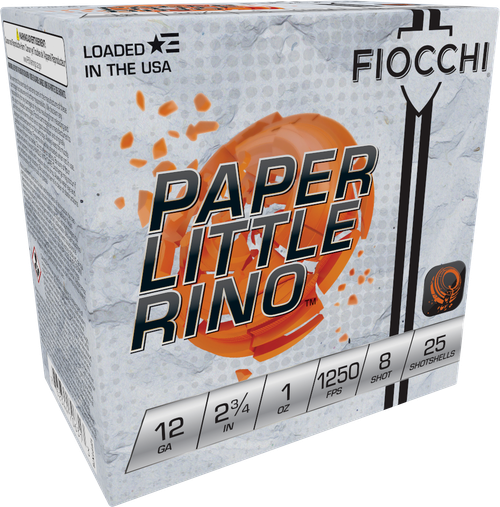 Fiocchi 12 Gauge 2.75" 1 oz 8 Shot Shotshells, Box of 25