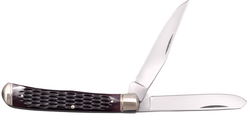 Cold Steel Trapper Folding Knife 3" Clip/Spey Blade Bone Handle Brown