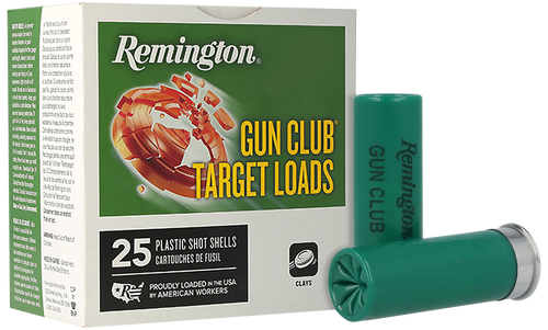Remington Gun Club Target Load 12 Gauge Ammo 2-3/4" 1-1/8 oz #8 25 Rounds