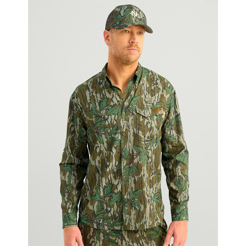 Nomad Men's Ambush Long Sleeve Shirt Mossy Oak Greenleaf XL