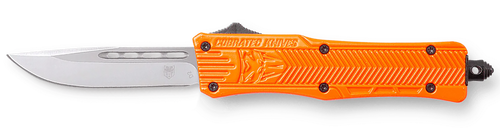 Cobratec Knives CTK-1 Small 2.75" OTF Knife Orange Aluminum Handle