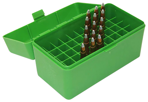 MTM Case-Gard R-50 Series Rifle Ammo Box 50-Round Green