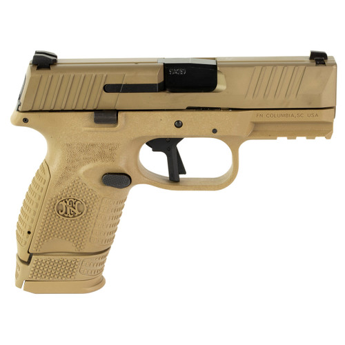 FN 509 Compact 9mm Luger Pistol 3.7" Barrel 12+1/15+1/24+1 Round Flat Dark Earth