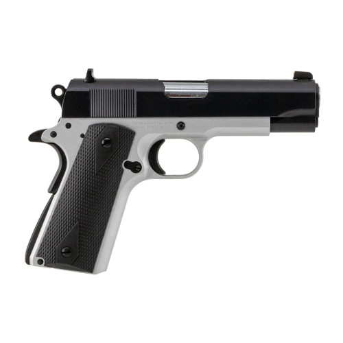 SDS Arms Tisas 1911 Aviator 9mm Luger Pistol 4.25" Barrel 9+1 Round Black Slide Satin Aluminum Frame