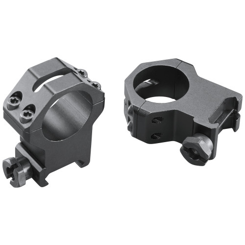 Weaver 4-Hole Skeleton 1" Scope Rings Matte Black XX-High