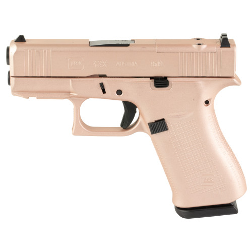 Glock 43X MOS 9mm Luger Pistol 3.43" Barrel 10+1 Round Rose Gold Cerakote Glock 43X MOS 9mm Luger Pistol 3.43" Barrel 10+1 Round Rose Gold Cerakote