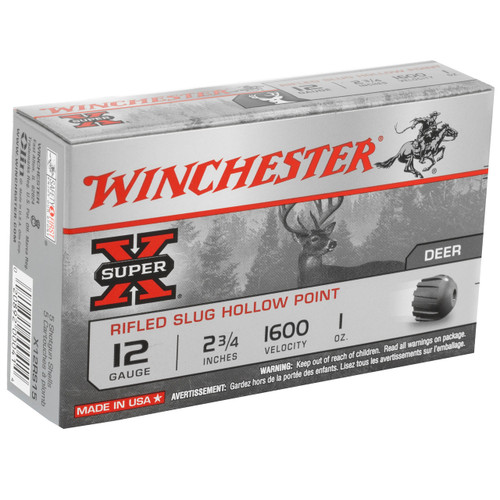 Winchester Super-X 12 Gauge 2-3/4" 1 oz Rifled Slug Box of 50