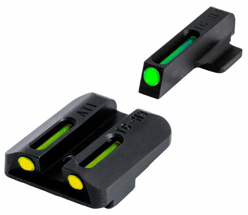 Truglo TFO Tritium/Fiber-Optic Sight Set Sig Sauer #8 Front/#8 Rear Green/Yellow