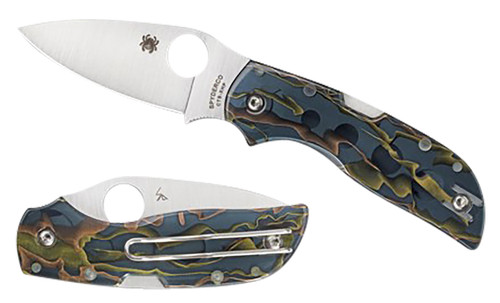 Spyderco Chaparral C152RNP Folding Knife 2.80" Plain Satin CTS XHP Steel Blade Smoke Acrylic Brass Copper Mesh Handle