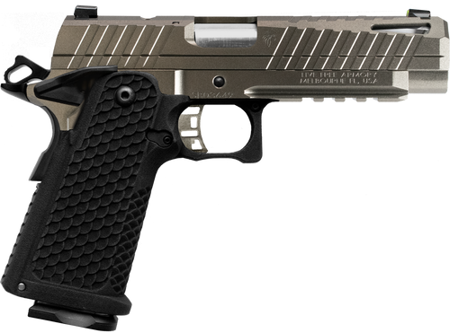 Live Free Armory Apollo 11 Compact 9mm Luger Pistol 4.15" Barrel  Platinum Silver