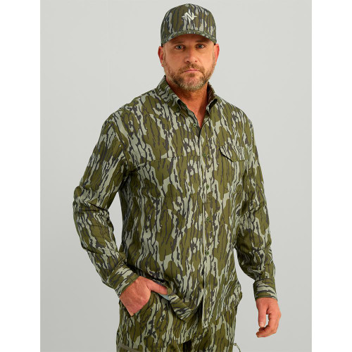 Nomad Men's Ambush Long Sleeve Shirt Mossy Oak Bottomland XL