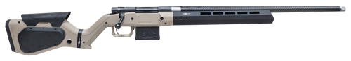 Howa 1500 Hera H7 Bolt Action Rifle 308 Winchester 24" Carbon Fiber Threaded Barrel Black Receiver Tan and Black Stock