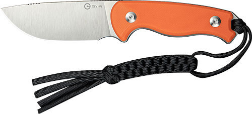 CIVIVI Timberbark Fixed Blade Knife 3.2" Orange G10 Satin