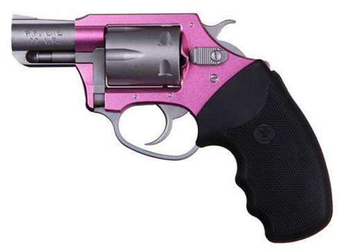Charter Arms 52230 Pathfinder Lite Pink Lady Revolver Single/Double 22 Long Rifle (LR) 2" 6 Rd Black Rubber Grip Stainless