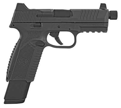 FN 509 Tactical 9mm Luger 4.50" 17+1 24+1 Black Black Interchangeable Backstrap Grip Threaded Barrel