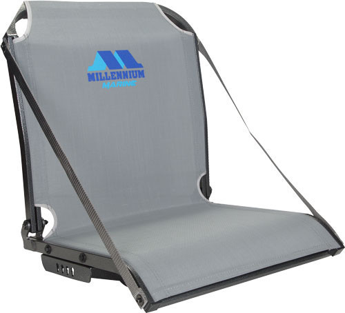 Millennium Marine B100 Boat Seat with Arm Rest Straps Gray