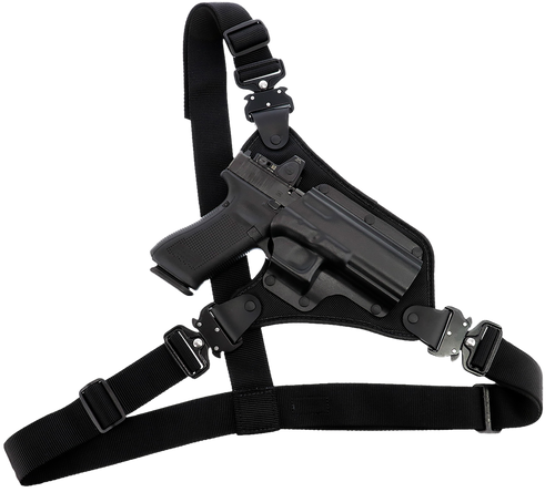 Galco HR186B High Ready Chest Holster Right Hand Black Fits Ruger Alaskan