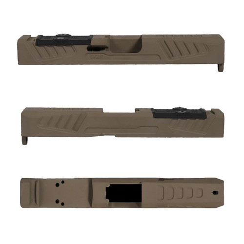 Grey Ghost Precision Glock 19 Gen5 Slide RMR Cutout V5 FDE