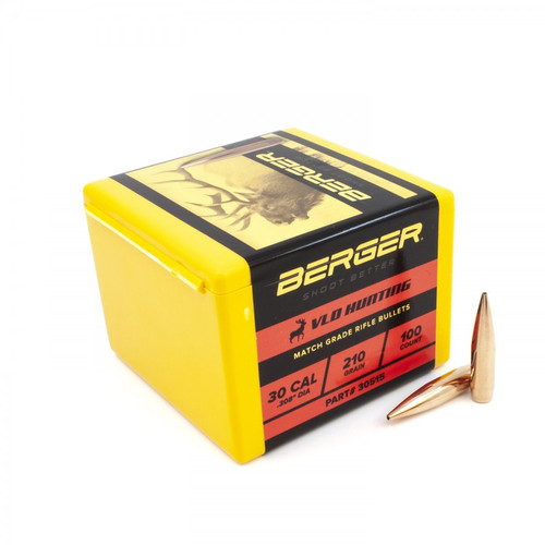 Berger VLD Hunter 30 Caliber (308 Diameter) Bullets 210 Grain Box of 100