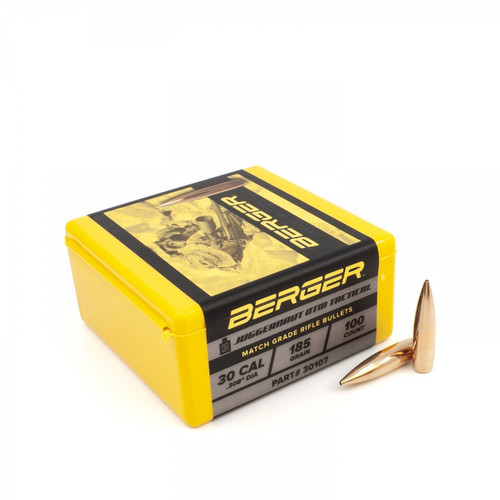 Berger 30 Cal .308 185 Juggernaut OTM Tactical Rifle Bullet 100/Box