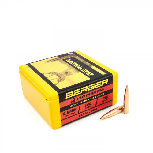 Berger VLD Hunter 6.5mm (.264 Diameter) Bullets 140 Grain Box of 100