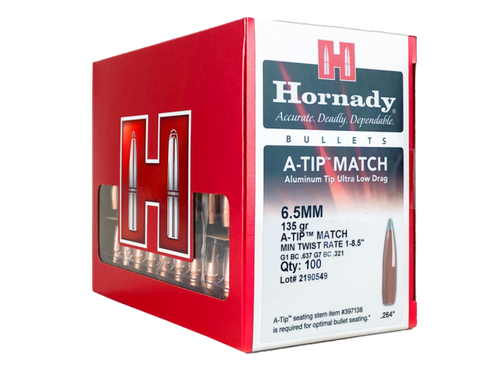 Hornady 6.5mm .264 135 Grain A-Tip Match 100/Box