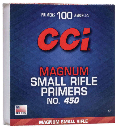 CCI Magnum Small Rifle No. 450 100 Per Box 10 Boxes Per Case ,Total 1000