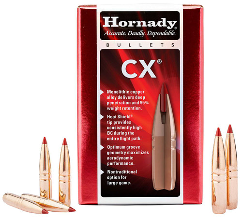 Hornady CX 90gr Polymer Tip Copper Expanding Boat Tail Lead-Free Bullet 50ct