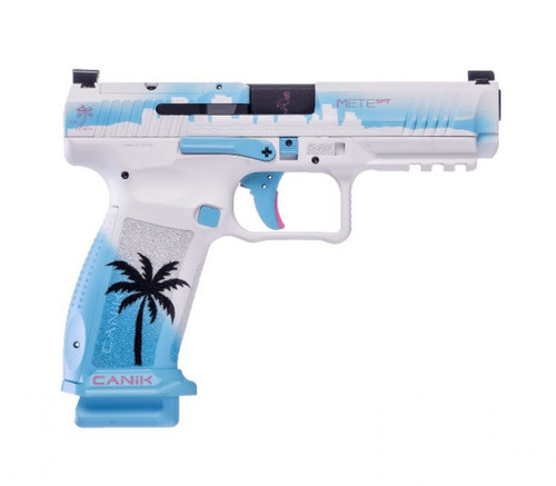 Canik Signature Series, METE SFT, 9mm, 4.47" Barrel, Miami Days, Flared Magwell, Optics Ready, 20rd 9mm Luger HG7610N