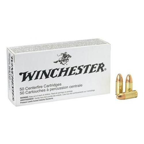 Winchester Ammo USA Handgun 9x21 IMI 124 Grain Full Metal Jacket Centerfire Pistol Ammo 50 Rounds