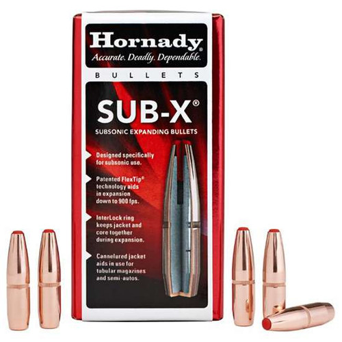 Hornady Bullets .30 Cal .308" 190gr Sub-X 100/Box