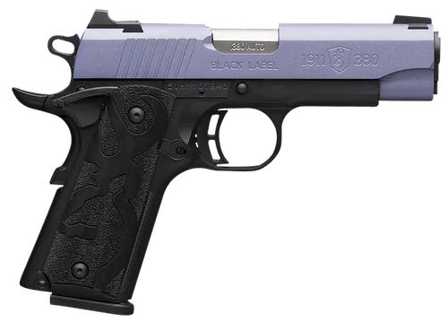 Browning 1911-380 380 ACP Pistol 3.63" Barrel 8+1 Round Crushed Orchid Cerakote Slide Matte Black Polymer Frame