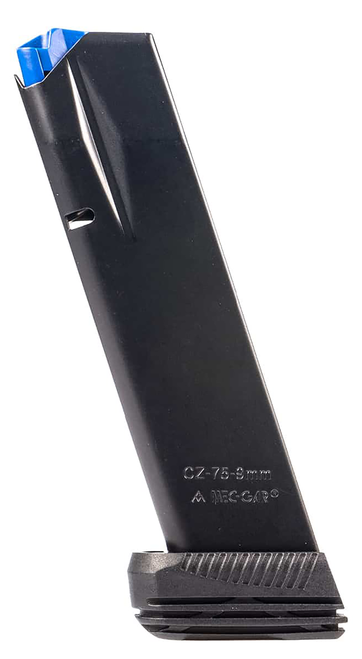 Mec-Gar Magazine CZ 75B 85B SP-01 Shadow Shadow 2 9mm 19-Round Black Aluminum Competition Floorplate