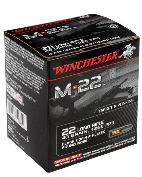 Winchester M-22 .22 LR Ammo 40 Grain Round Nose Box of 500