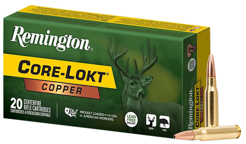 Remington Core-Lokt Copper 308 Winchester Ammo 150 Grain Solid Hollow Point Lead Free Box of 20