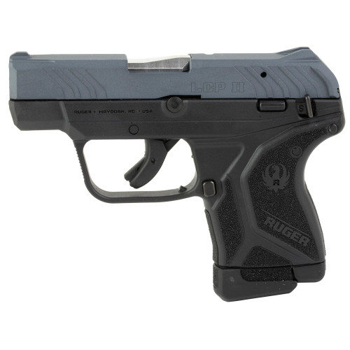 Ruger LCP II .22 LR 2.75" 10+1 Checkered Cobalt Kinetic Slate Blue, Black