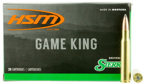HSM GameKing 30-06 Springfield Ammo 165 Grain Sierra GameKing Jacketed Soft Point Box of 20