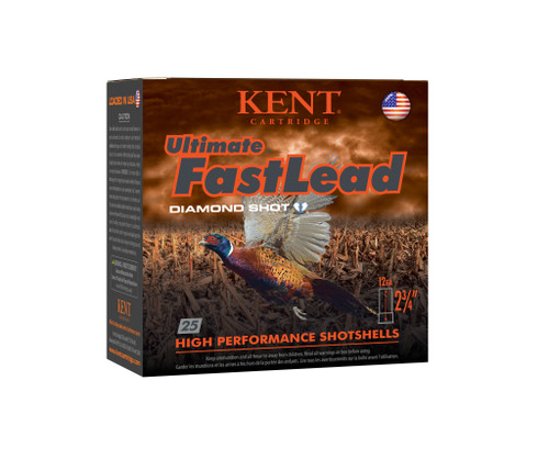 Kent Ultimate Fast Lead Shotshells 12 Gauge 2-3/4" 1-1/2 oz #4 1415 fps Box of 25