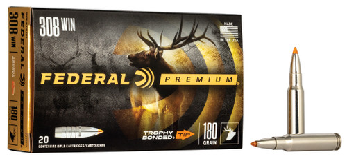 Federal Premium 308 Winchester Ammo 180 Grain Bonded Polymer Tip Box of 20