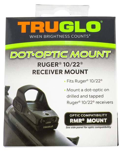 Truglo Dot Optic Mount for Ruger 10/22 Rifle Receiver Mount Black