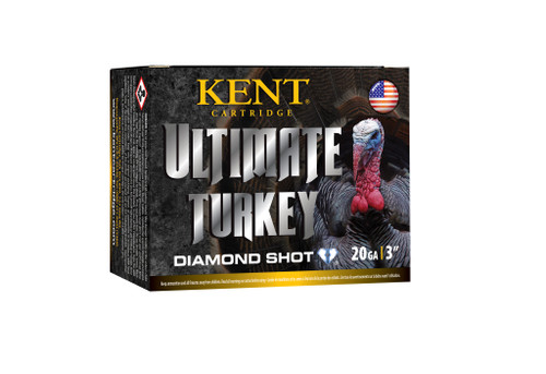 Kent Ultimate Diamond Shot Turkey 20 Gauge Ammo 3" #4 Shot 1 1/4 oz Box of 10