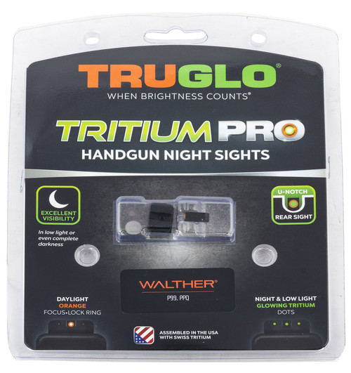 Truglo TGTG231W1C Tritium Pro Sight Set Black Green Tritium