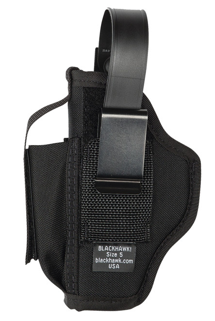 Blackhawk Nylon Ambidextrous Multi-Use Holster for 4" Barrel Revolvers Black
