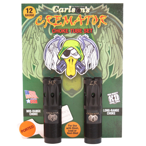 Carlson's Cremator 12 Gauge Extended Choke Tube Winchester Long Range Ported (Stainless Steel, 2-Pack)